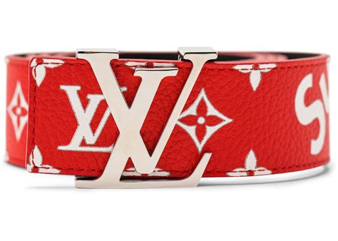 red and white louis vuitton belt